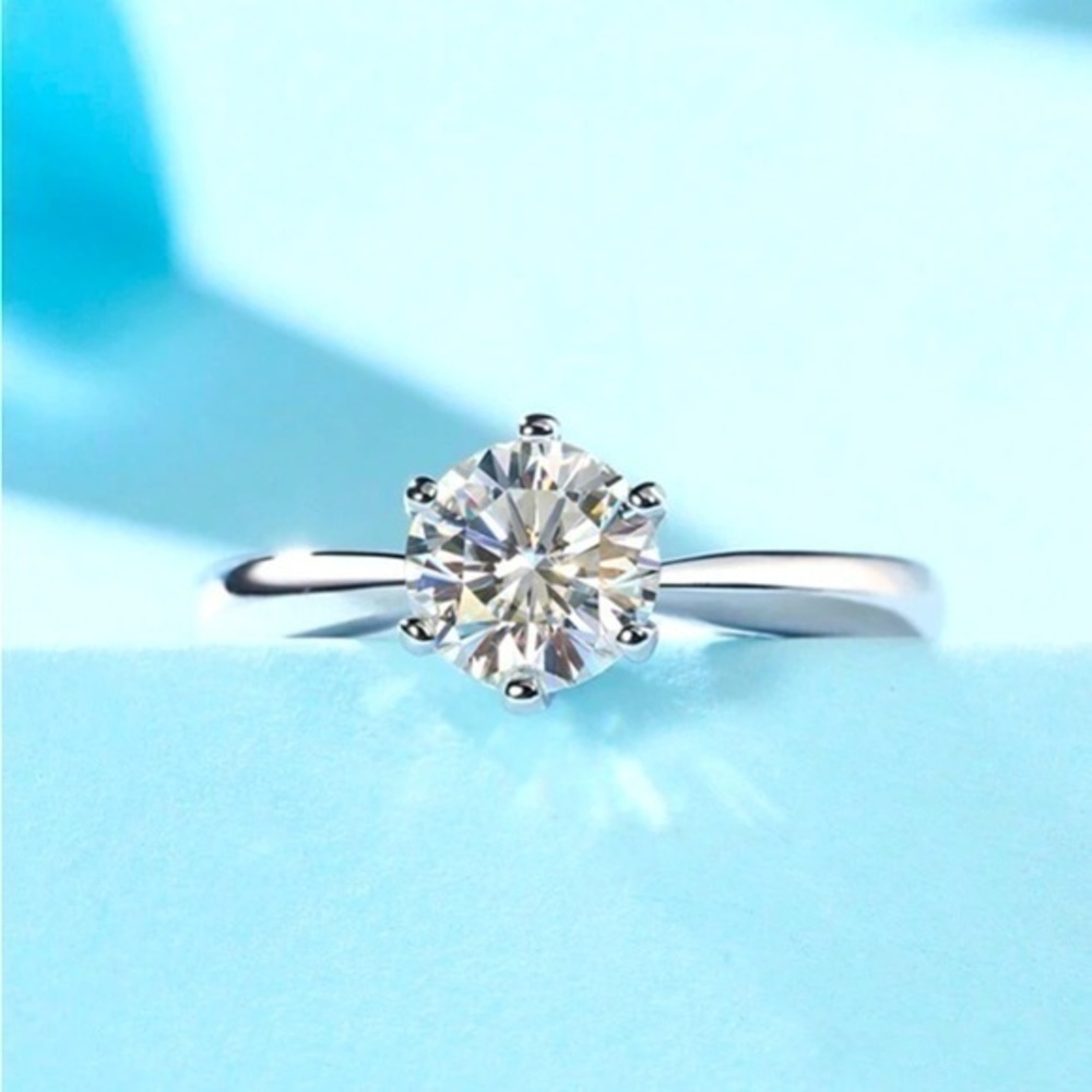 2ct Moissanite 925 Sterling Silver Ring